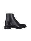 Thom Browne Black Commando Sole Apron Stitch Boots In Black  