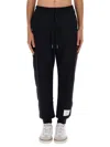 Thom Browne Men Classic Cotton Fleece Pants In Black