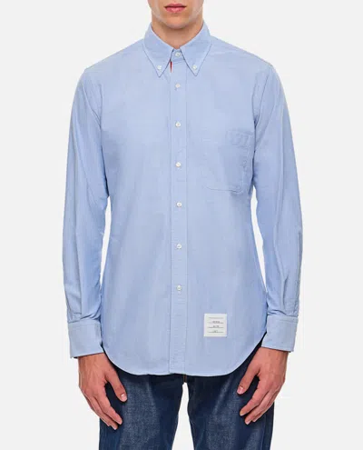 Thom Browne Classic Cotton Shirt In Blue