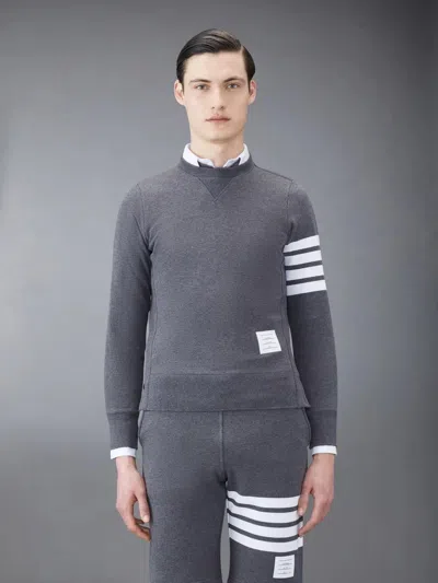 Thom Browne Classic Cotton Sweatshirt In Gray