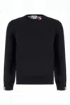Thom Browne Classic Crew Neck Black Merino Wool Sweater With Ribbed Texture In Black