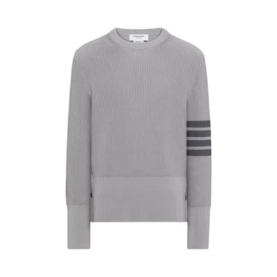 Pre-owned Thom Browne Classic Crew Neck Pullover 'light Grey' | Men's Size 2 In Gray