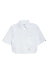 Thom Browne Shirt Short Sleeve Collar Button-down In Green