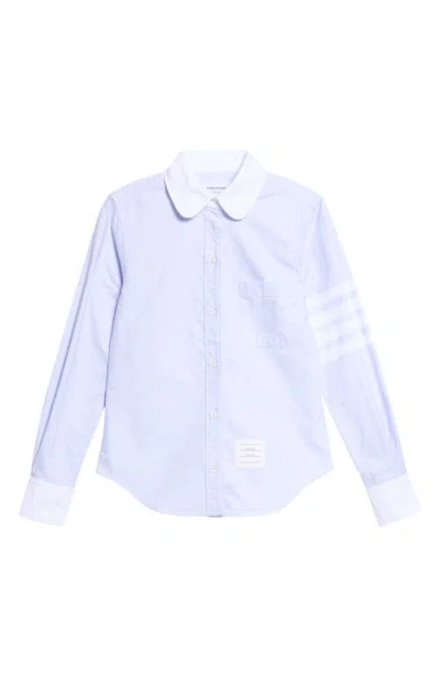 Thom Browne Classic Fit 4-bar Cotton Oxford Button-up Shirt In Blue
