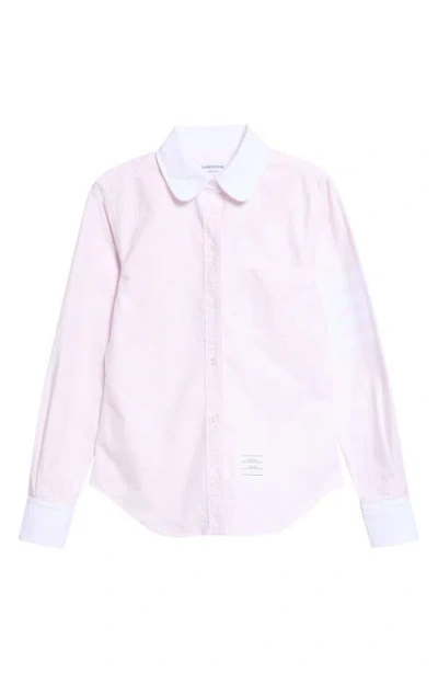 Thom Browne Classic Fit 4-bar Cotton Oxford Button-up Shirt In Pink