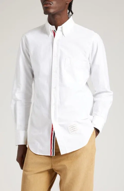 THOM BROWNE CLASSIC FIT COTTON BUTTON-DOWN SHIRT