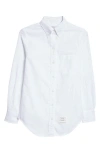 Thom Browne Classic Fit Cotton Button-down Shirt In White