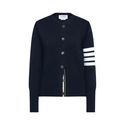 Pre-owned Thom Browne Classic Fit Crew Neck Cardigan 'navy' | Blue | Women's Size 42