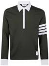 Thom Browne Classic Fit Long Sleeve Rugby In Med Weight Jersey With En In Animal Print