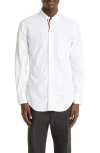 Thom Browne Classic Fit Poplin Button-up Shirt In White