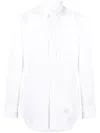 Thom Browne Classic Long Sleeves Shirt With Cf Gg Placket In Solid Poplin Clothing In White
