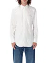 Thom Browne Classic Fit Cotton Button-down Shirt In White