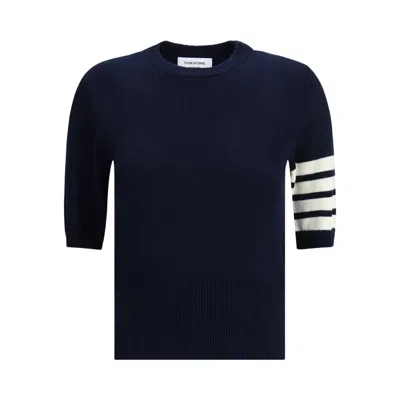 Pre-owned Thom Browne Classic Fit Short-sleeve Tee 'navy' | Blue | Women's Size 40