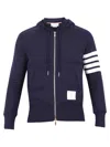 Thom Browne 4-bar Zip-up Hoodie In Navy