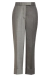 Thom Browne Classic Funmix Wool Twill Trousers In Medium Grey