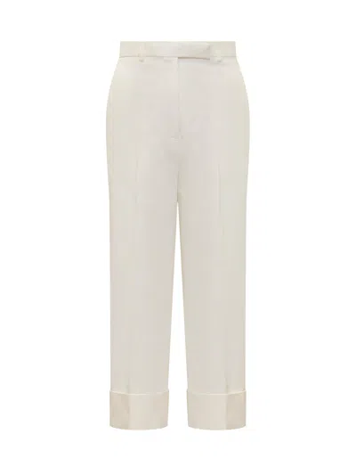 Thom Browne Classic Gros-grain Trousers In White