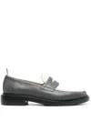 Thom Browne Classic Lightweight Penny Loafers In Grey