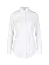 Thom Browne Classic Cotton Poplin Shirt For Women