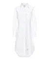 Thom Browne Classic Long Sleeve Button Down Point Collar Shirt Dress In Oxford With Gg Loop