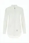 Thom Browne Classic Long-sleeve Button-up Shirt With Pointed Collar In White
