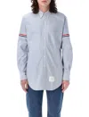 Thom Browne Shirt Striped Collar Button-down In Light Blue