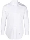 THOM BROWNE CLASSIC LONG SLEEVES SHIRT WITH CF GG PLACKET IN SOLID POPLIN,MWL010E.03113 095