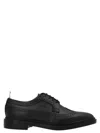Thom Browne Derby Shoes In Grained Leather In Black