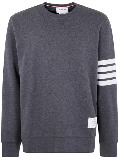THOM BROWNE CLASSIC LOOP BACK SWEATSHIRT WITH ENGINEERED 4 BAR