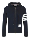 Thom Browne Classic Loopback 4-bar Full Zip Hoodie Man Sweatshirt Multicolored Size Xl Cotton In Fantasy