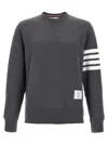 Thom Browne Classic Loopback 4-bar Sweatshirt Gray In Gray