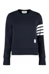 Thom Browne Classic Loopback 4 Bar Sweatshirt In Blue