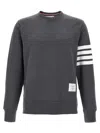 Thom Browne Classic Loopback 4-bar Sweatshirt Gray In Gray