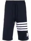 Thom Browne Classic Loopback 4-bar Track Shorts Clothing In Blue
