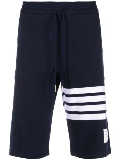 Thom Browne Classic Loopback 4-bar Track Shorts Clothing In Blue