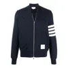 Thom Browne Classic Loopback 4-bar Bomber Men In Blue