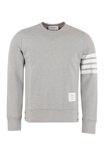 Thom Browne Classic Loopback 4-bar Sweatshirt In Gray