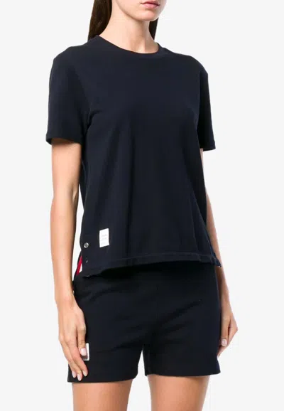 Thom Browne Classic Loopback Pique T-shirt In Black