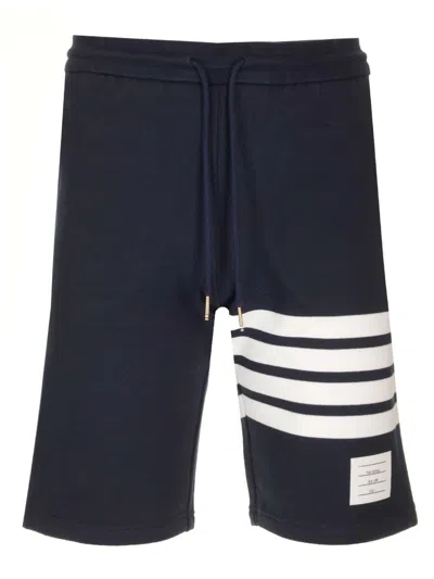 Thom Browne Classic Loopback Shorts In Blue