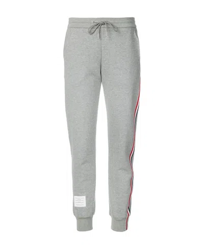 Thom Browne Classic Loopback Stripe Sweatpants In Gray