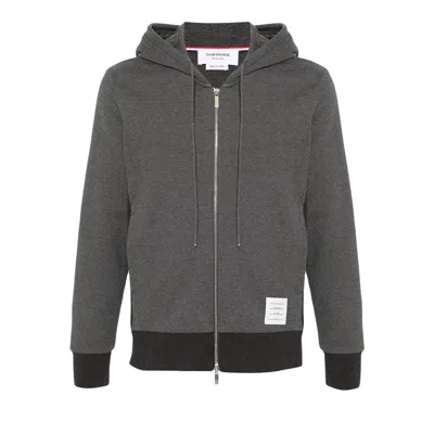 Pre-owned Thom Browne Classic Loopback Zip Up Hoodie 'dark Grey' | Men's Size 5 In Gray