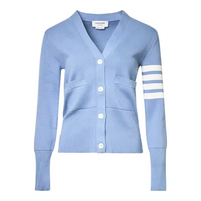 Thom Browne Classic Milano Stitch Cardigan In Blue