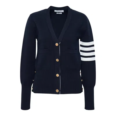 Thom Browne Classic Milano Stitch Cardigan Women In Blue