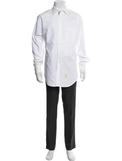 Pre-owned Thom Browne Classic Oxford Long Sleeve Dress Shirt In White
