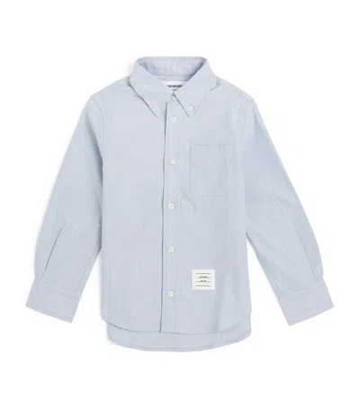 Thom Browne Kids' Classic Oxford Shirt In Blue