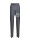 Thom Browne 4-bar Stripes Tailored Wool Pants In Grey