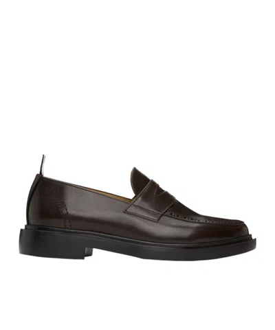 Thom Browne Classic Penny Logo Loafers In Black