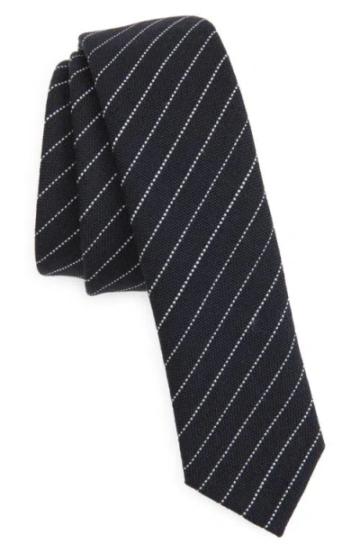 Thom Browne Classic Pinstripe Wool Tie In Blue