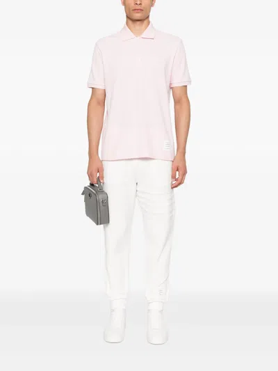 Thom Browne Classic Pique 4-bar Polo Men In Pink