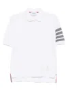 Thom Browne Classic Pique 4 Bar Short-sleeved Polo Top In 白色