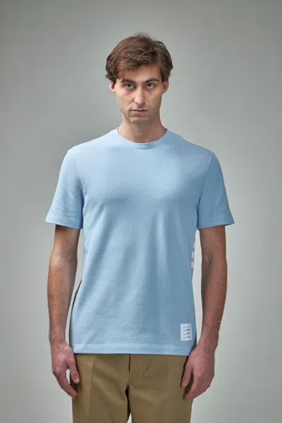 Thom Browne Classic Pique 4-bar Tee In Blue